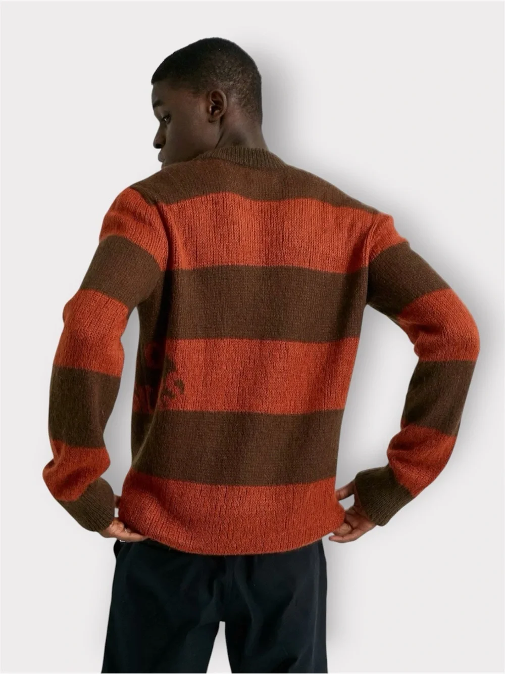 Band Of Outsiders FW19 Italian Mohair Stripe Sweater XL Made in Italy